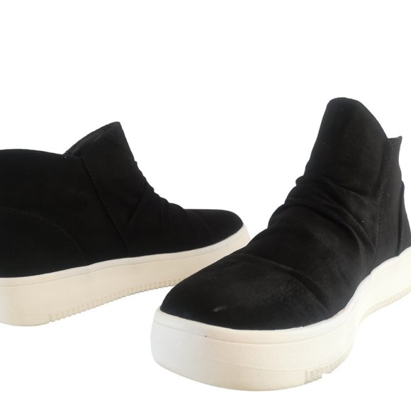 Time And Tru Hi Top Faux Suede Sneakers Shoes black 9 - Picture 8 of 9